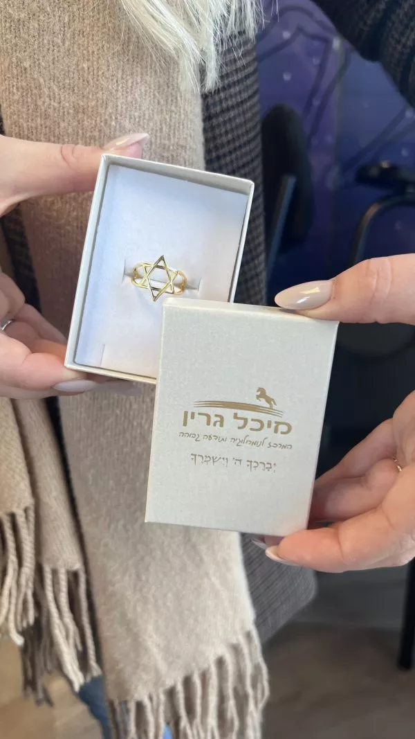 ⁦טבעת שמירה והגנה בצבע זהב⁩ – תמונה ⁦5⁩