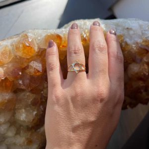 טבעת שמירה והגנה בצבע זהב