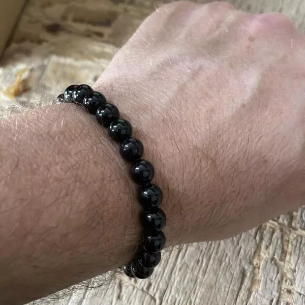 ⁦צמיד טורמלין שחורה להגנה וסילוק אנרגיות שליליות⁩ – תמונה ⁦3⁩