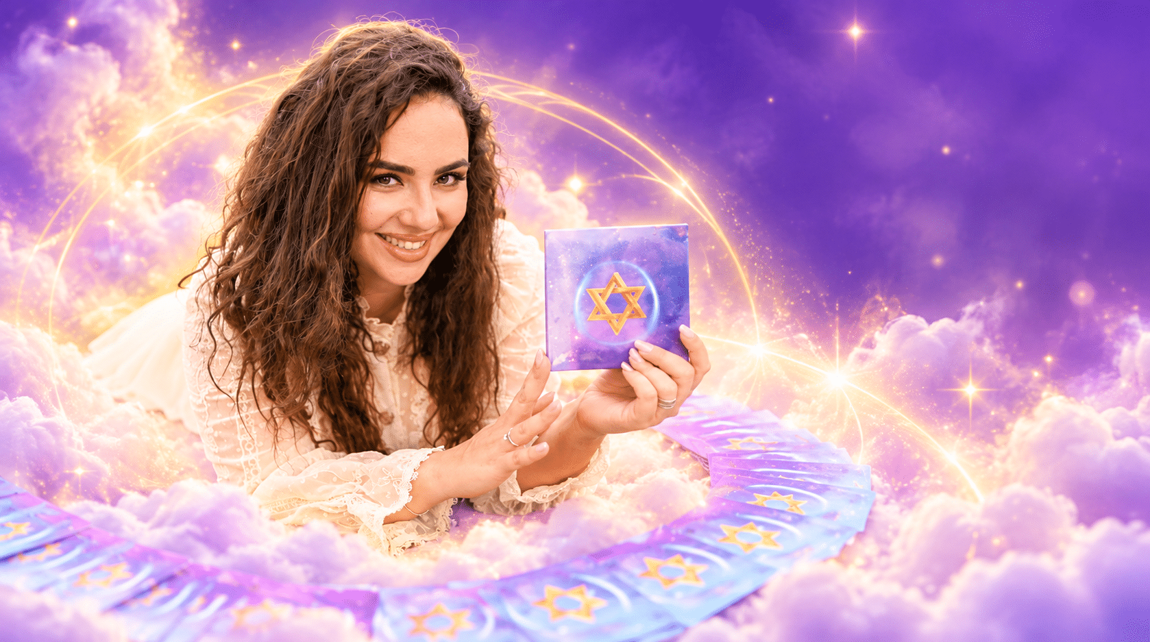 מיכל גרין מחזיקה את קלפי מזמנת ניסים